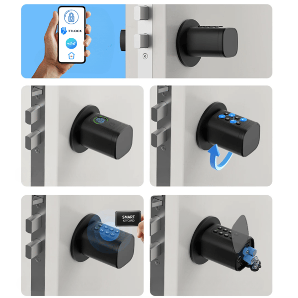 Elektronisk låsecylinder V1 TTLock Sort