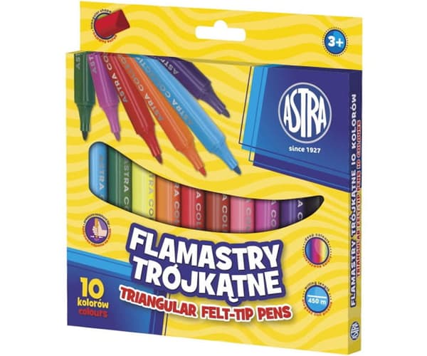 Trekantede tuscher. Jumbo Astra. 10 farver