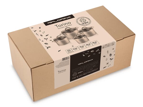 TØNDEGRYDER I RUSTFRIT STÅL MED 8 DELE (TORINO)