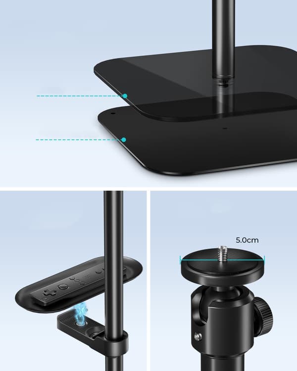 Universal projektorstativ viozon DE-PR-01B 88 cm justerbart stativ til projektor og bærbar computer