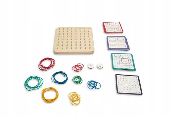 Montessori Geoplan trämanipulationsbräda
