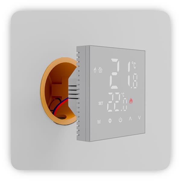 Zigbee Tuya 16A STD huonetermostaatti valkoinen