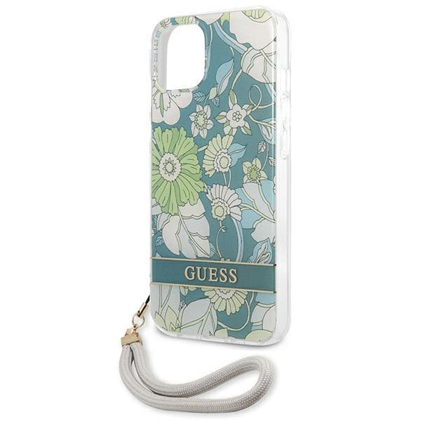 Guess Flower Strap-skal till iPhone 13 mini, grön