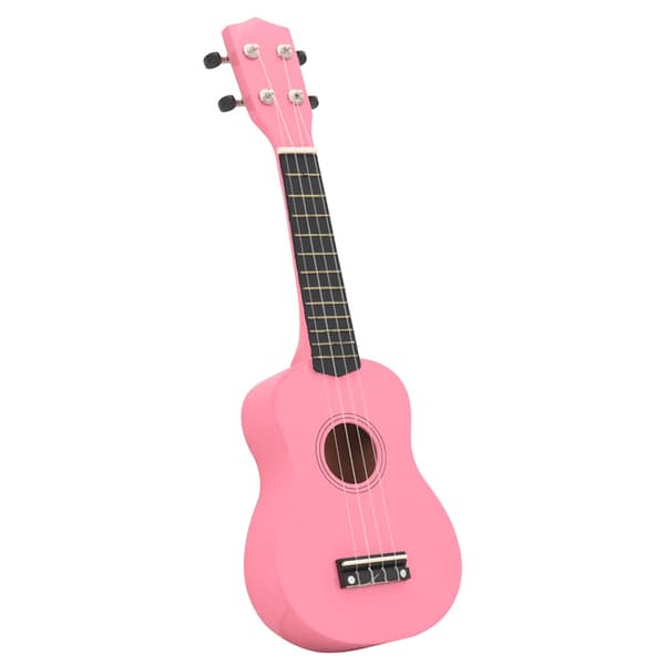 vidaXL Sopraanoukulele kotelolla lapsille, vaaleanpunainen, 23"