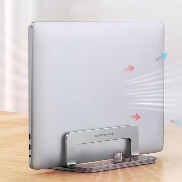 Standholder bærbar tablet aluminium vertikal sølv