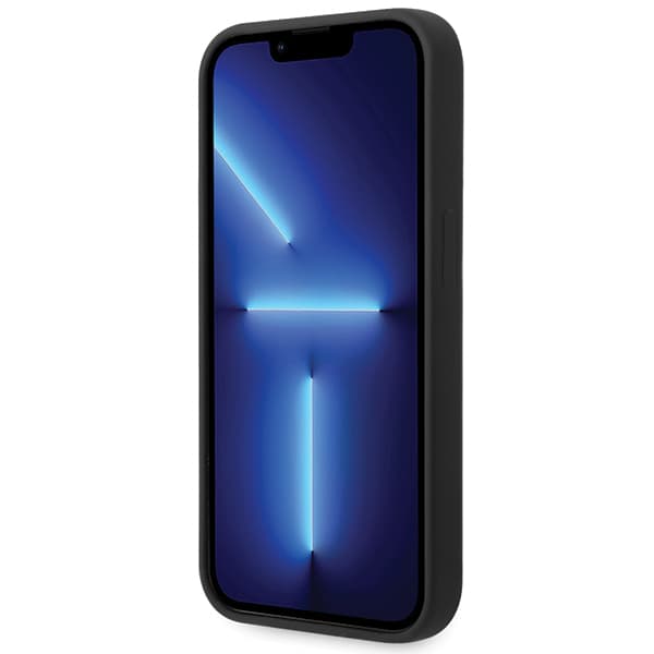 BMW Silikone Metal Logo Cover til iPhone 15 Pro, Sort