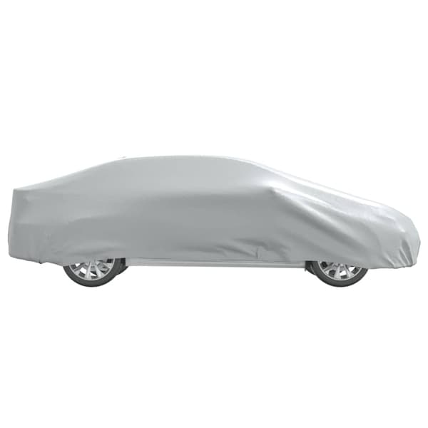 vidaXL Sedan bilovertræk med stropper, komplet, sølv, M