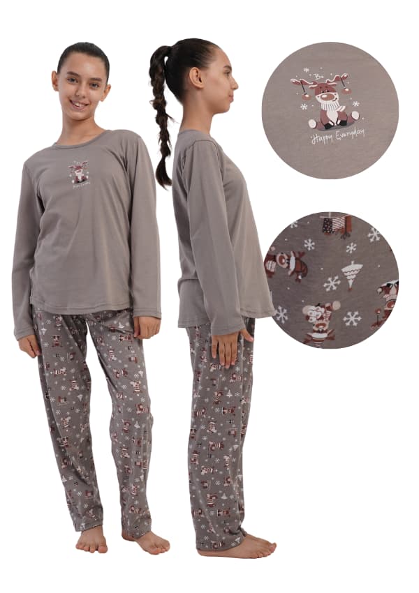Vienetta flickpyjamas 5/6 116 bomull långärmad och långbyxor