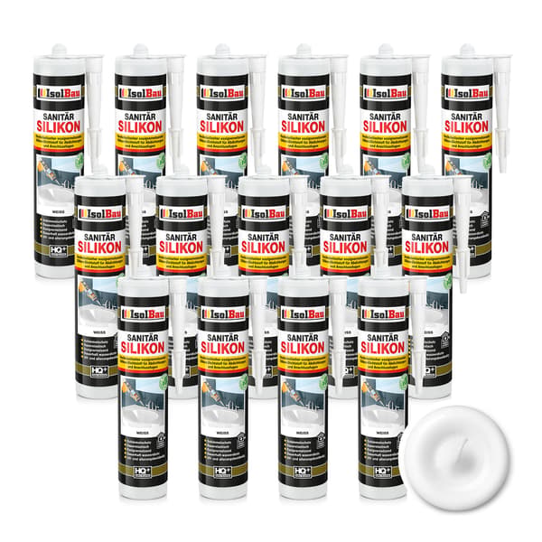 IsolBau Sanitär Silikon Vit Sanitär Silikon 15 x 300ml