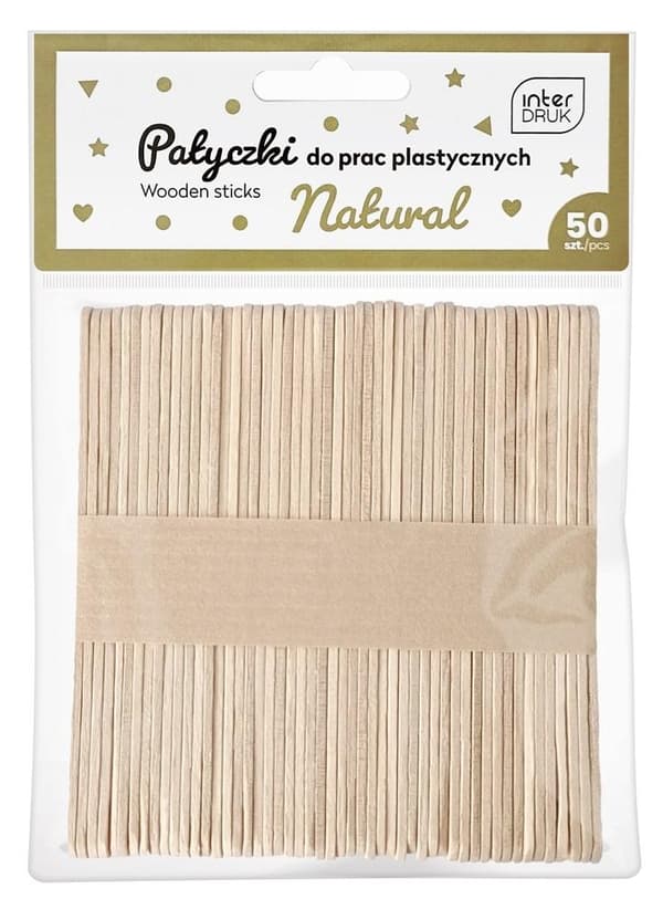 Naturlige hobbypinde 50 stk.