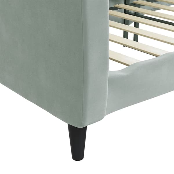 vidaXL Bäddsoffa ljusgrå 100x200 cm klädd i sammet