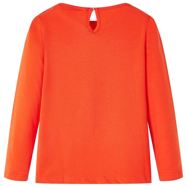 Barn långärmad T-shirt, mörkorange, 104