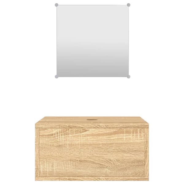 vidaXL Badrumsmöbelset i 2 delar, ekfinish