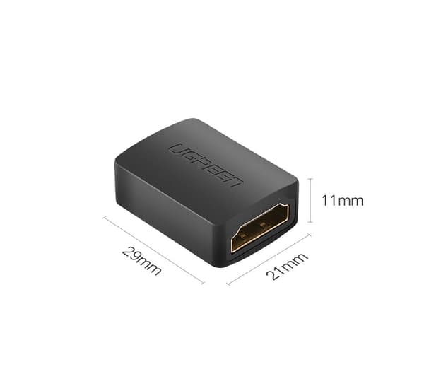 HDMI-kaapelin liitinsovitin musta