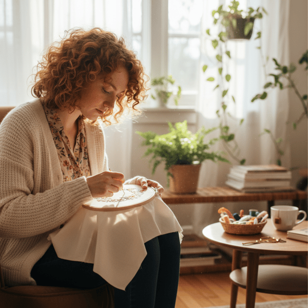 DIY broderikit för handväska med tryck broderiram