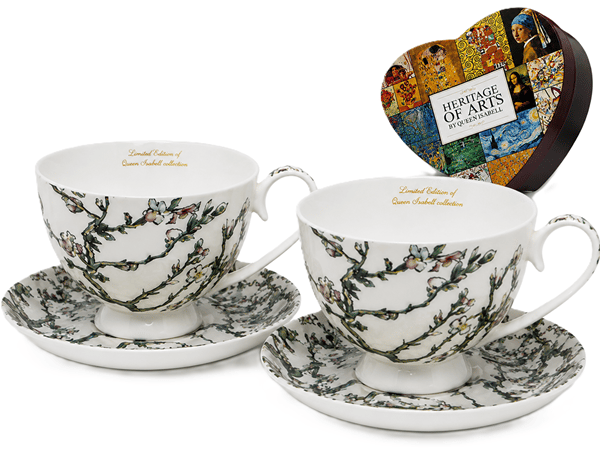 Porslinskoppar set med 2 st 250ml Van Gogh Blommande Mandel