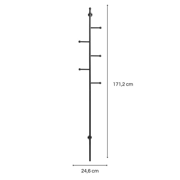 Vægmonteret tøjstativ 171,2 cm