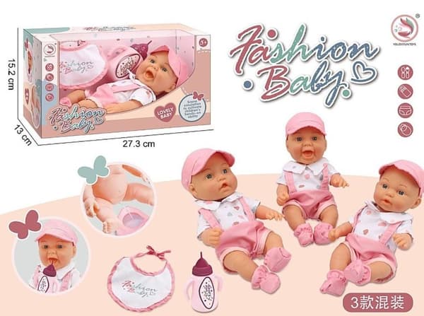 Babydocka med tillbehör 25 cm