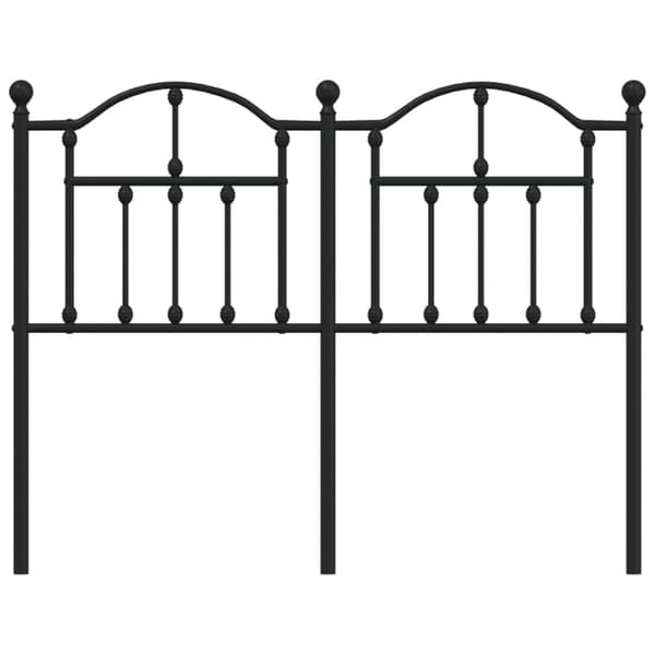 vidaXL metalsengegavl sort 120 cm