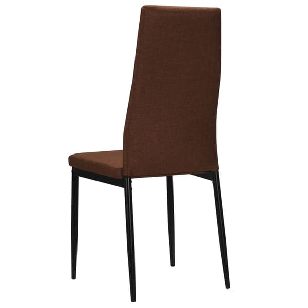 vidaXL Matstolar, set om 2, brun, tygklädsel