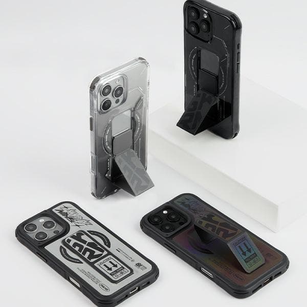 Skinarma Helio-etui med stativ til MagSafe til iPhone 16 Pro, sort