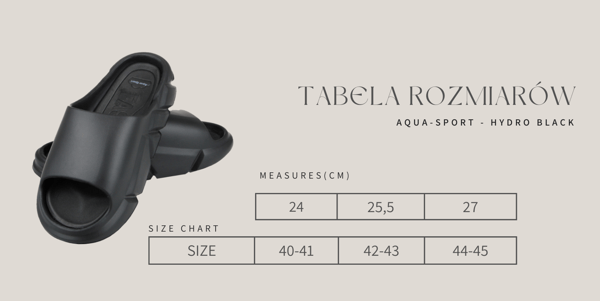 Aqua-Sport Hydro flip-flops sort størrelse 44-45