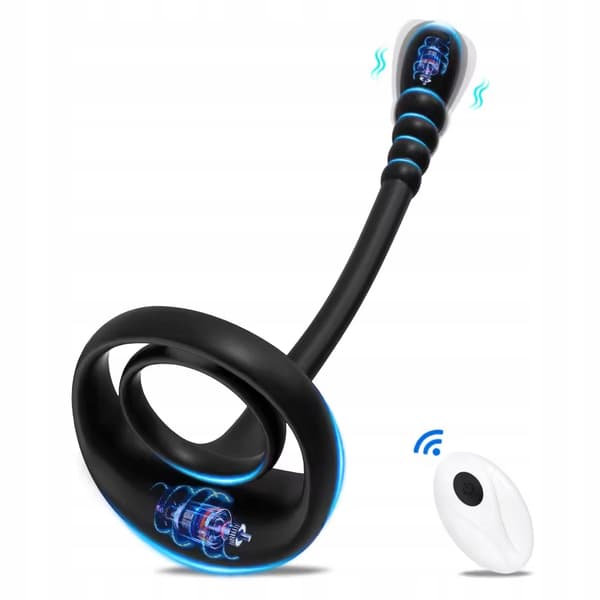 Prostata massager vibrerende ring anal plug app