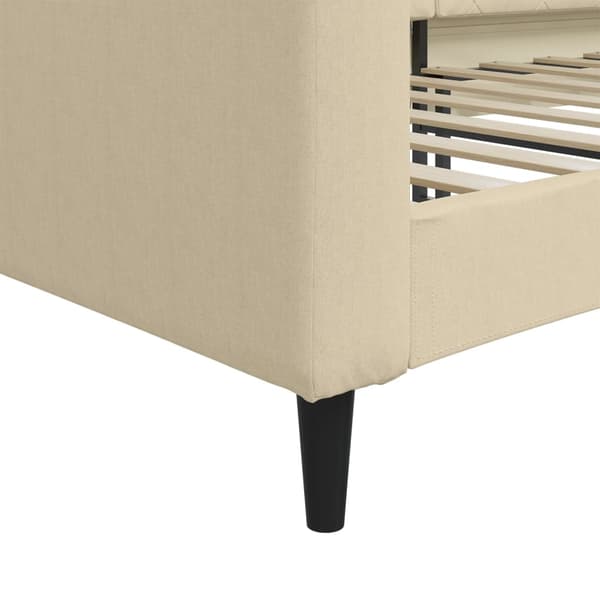 vidaXL Bäddsoffa krämfärgad 80x200 cm tygklädd