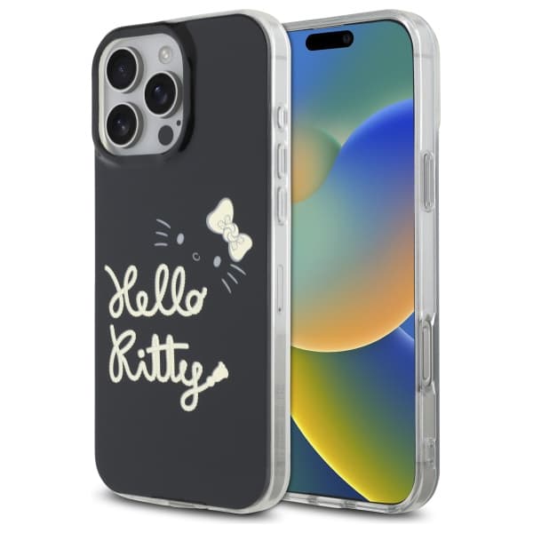 Hello Kitty IML Golden Diva MagSafe-etui til iPhone 16 Pro Max, sort