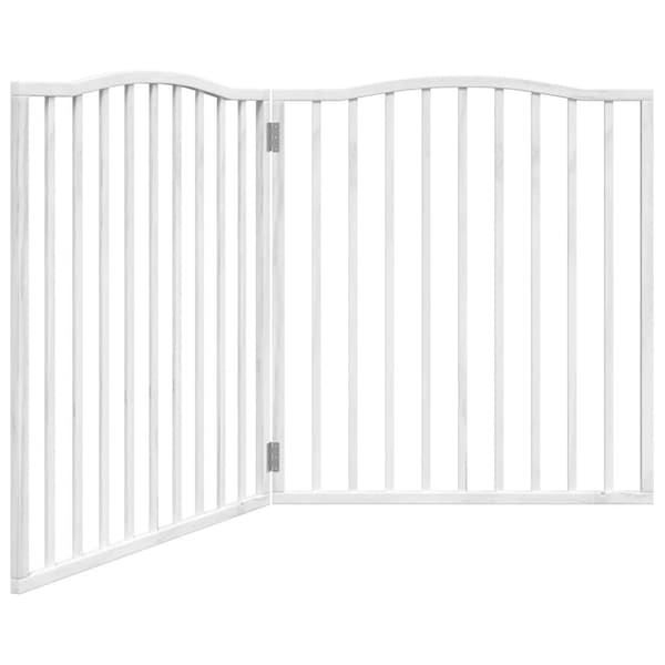 vidaXL foldbart sikkerhedsgitter til hunde, 2 paneler, hvid, 160 cm