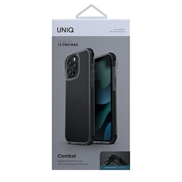 UNIQ Combat iPhone 13 Pro Max 6,7" cover sort/kulstofsort