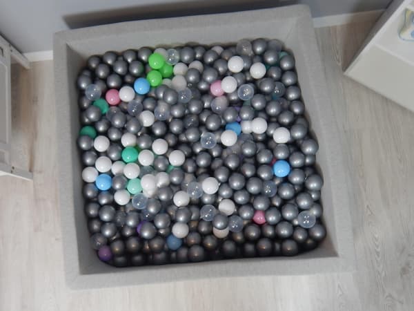 Tør pool 90x90x40cm grå uden bolde