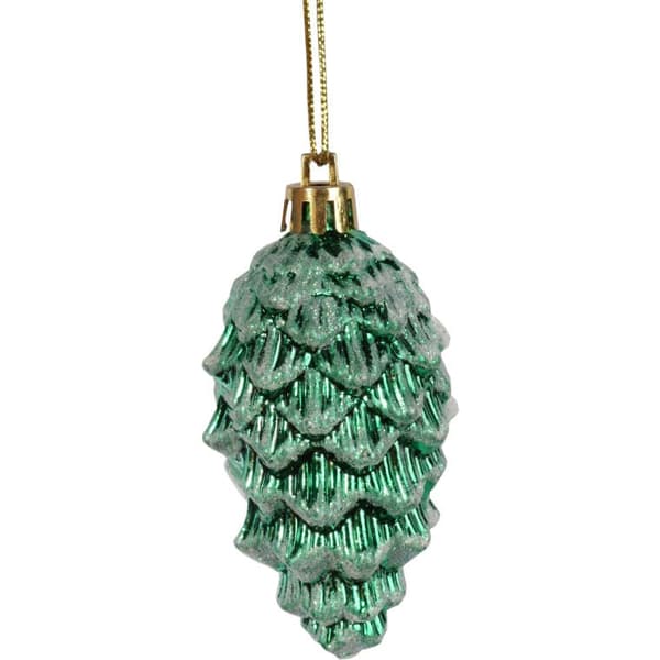 Sæt med 5 multifarvet plastiskugler/stykker med glitter, 9 cm