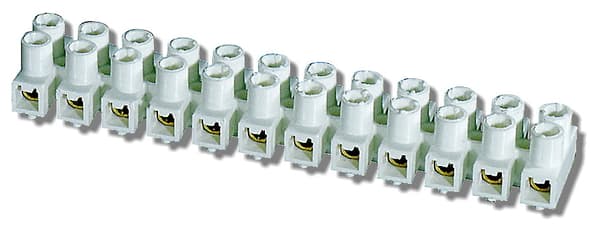 Kopplingsplint, gängad, termoplast, LTA 12-2.5, vit