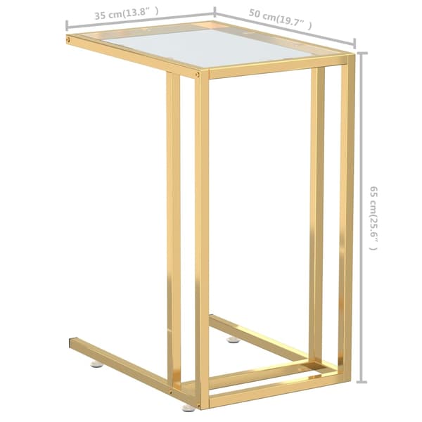 vidaXL computer sidebord transparent 50x35x65 cm