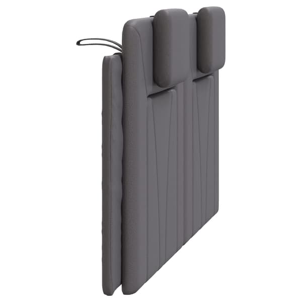 vidaXL hovedgærdehynde, grå, 140 cm, kunstlæder