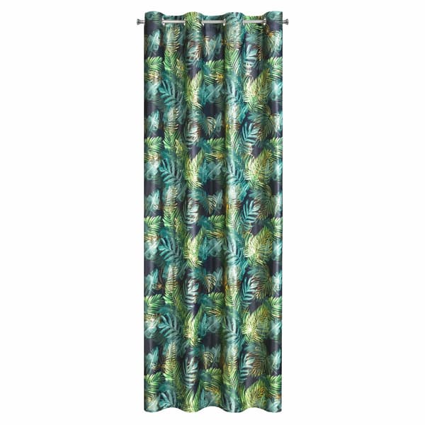 DAVOS gardin 140x250 cm sort og grøn