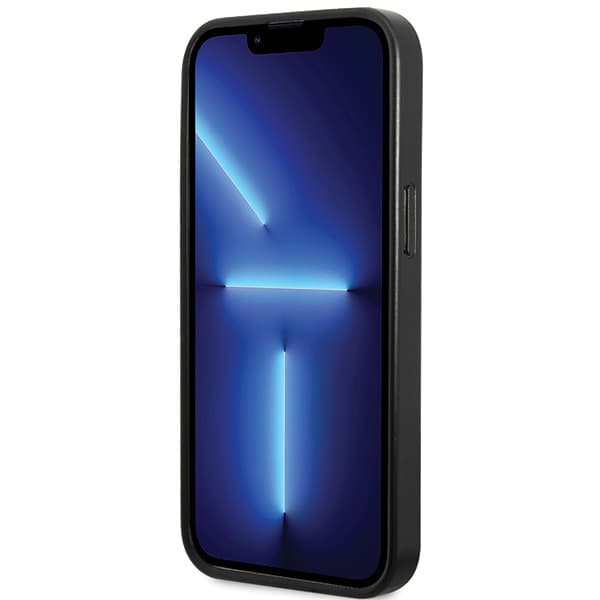 Guess Strass Metal Logo-cover til iPhone 13 Pro, Sort