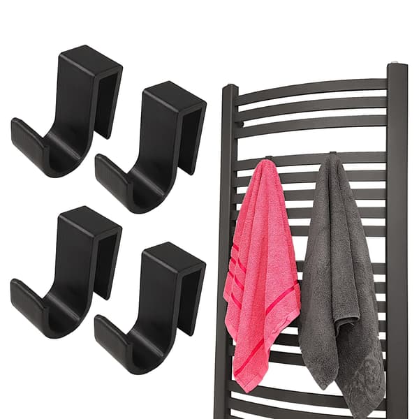 Sæt med 4 radiatorophæng 20 mm sort
