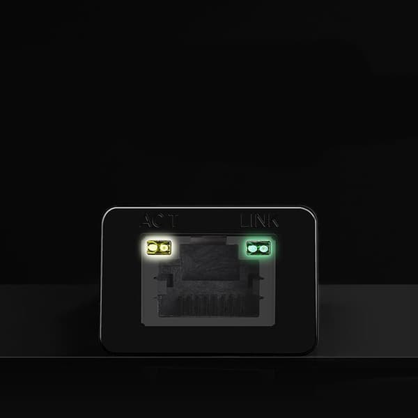 Eksternt LAN-netværkskort RJ45 - USB 2.0 100 Mbps - sort