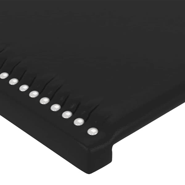 vidaXL Hovedgærde til seng sort 80x5x78/88 cm kunstlæder