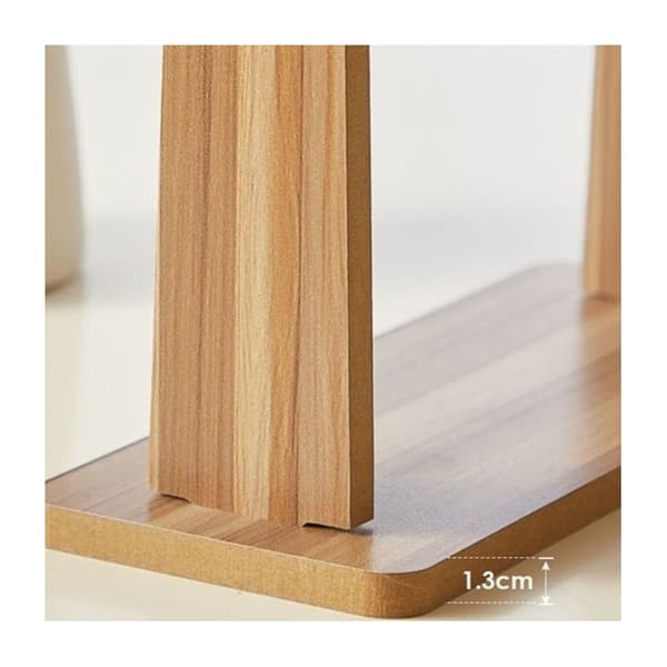 Rektangulär sminkspegel i trä, stående, 23,5x19 cm, L7BR