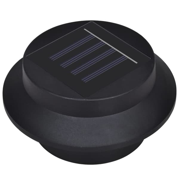 vidaXL solcelledrevne LED-hegnslamper, 12 stk., sorte
