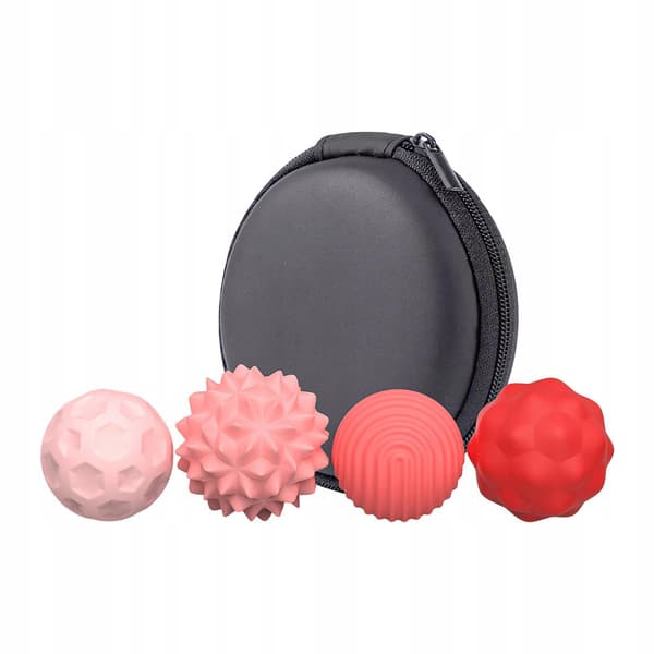 Magnetiske antistress-sensoriske bolde med etui ADHD ASD SI 4 stk. lyserøde
