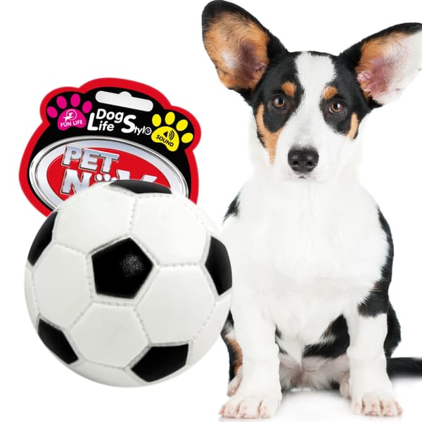 Pet Nova gummilegetøj - fodbold 7 cm