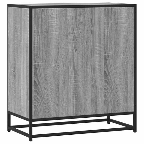 vidaXL kommode, grå Sonoma-eg, 68x35x76 cm, træbaseret materiale