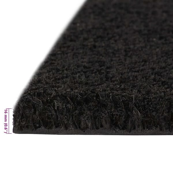 vidaXL dørmåtte, sort, 80x100 cm, kokosfiber, tuftet