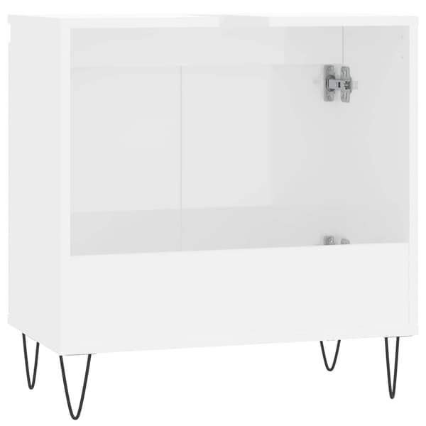 vidaXL Badrumsskåp högglansvit 58x33x60 cm