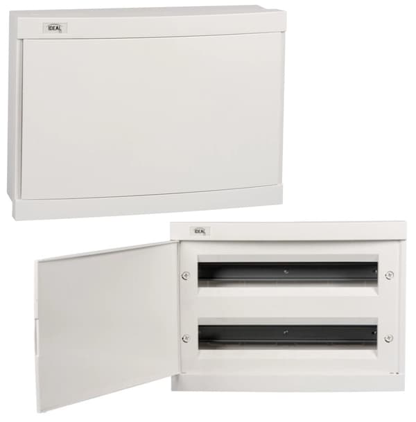 Infälld modulär fördelningscentral KDB-F36P 2x18 moduler 650°C Idealvit