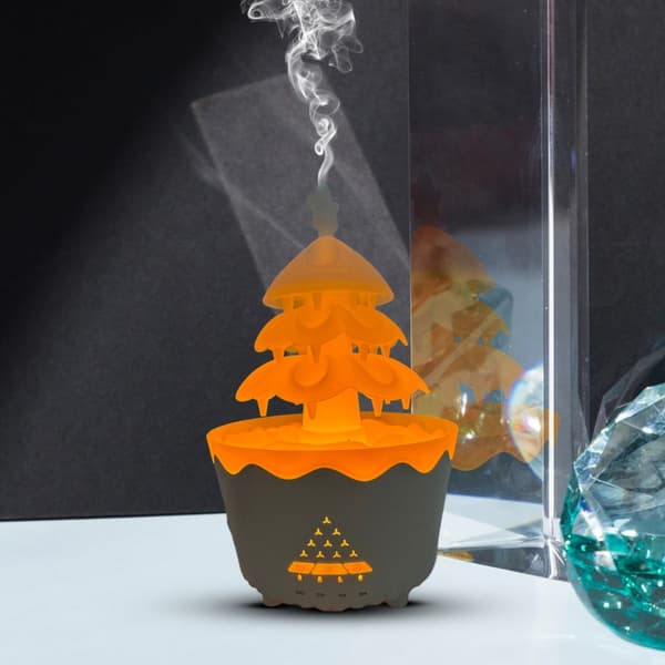 Luftfuktare med diffusor, julgran, vattenfall, regndroppe, luftfuktare 250ml
